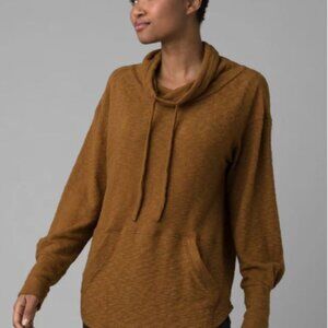Prana Frieda Long Sleeve Cowl Neck Tunic - "Antique Bronze" color - Size Med EUC